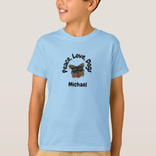 T-shirt Paix Amour Chiens