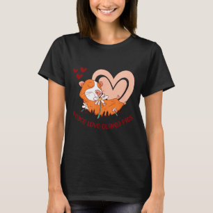 T-shirt Paix Amour Cochons d'Inde Citation Drôle Pour Coch