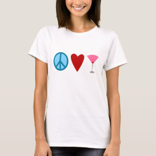 T-shirt Paix, Amour, Cosmopolite