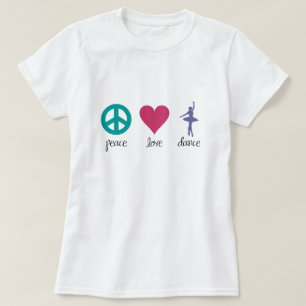 T-shirt Paix, Amour & Danse