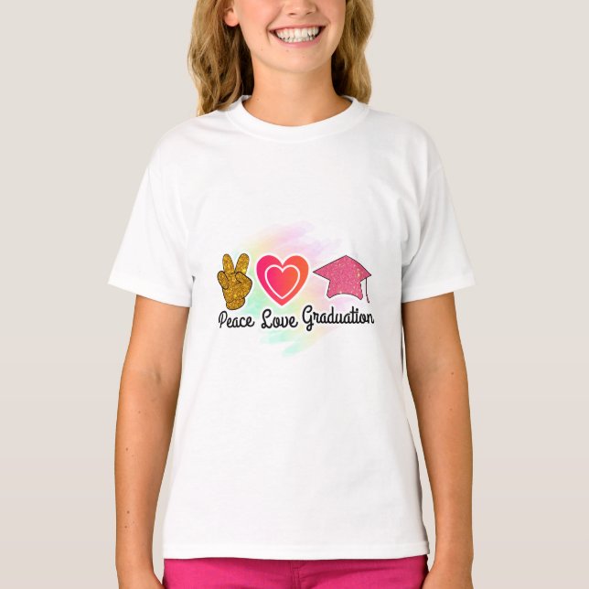 T-shirt Paix, Amour, Diplôme (Devant)