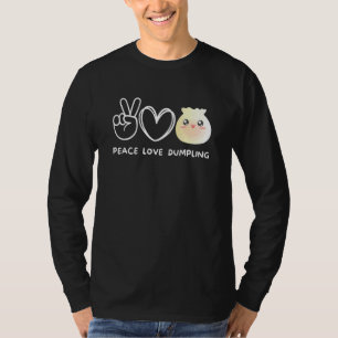 T-shirt Paix Amour Dumpling Rétro Dumpling Nourriture Chi