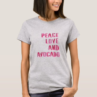 T-shirt Paix, amour et avocat
