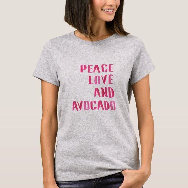 T-shirt Paix, amour et avocat (Devant)