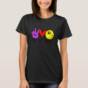 T-shirt Paix Amour Et Bonheur
