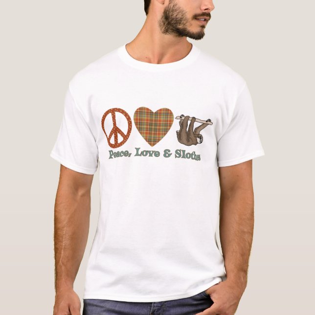 T-shirt Paix, amour et fentes (Devant)