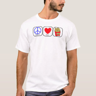 T-shirt Paix, Amour et Fries