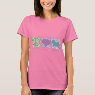 T-shirt Paix, amour, et Havanese en pastel