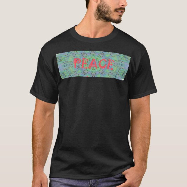 T-shirt Paix, Amour et Impression Africaine (Devant)