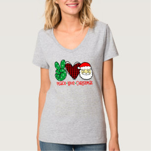 T-shirt Paix, amour et Noël Père Noël