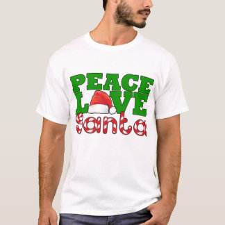 T-shirt Paix, amour et Père Noël