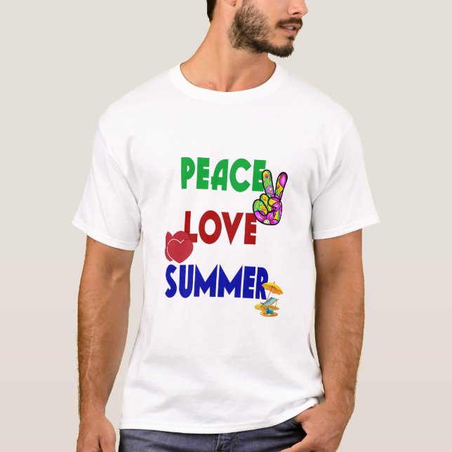 T-shirt Paix Amour Été (Devant)