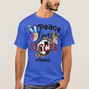 T-shirt Paix Amour Football Mimi La vie Maman Grand-mère L