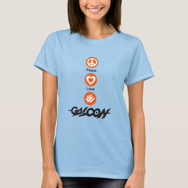 T-shirt Paix, Amour, Galcon (Devant)