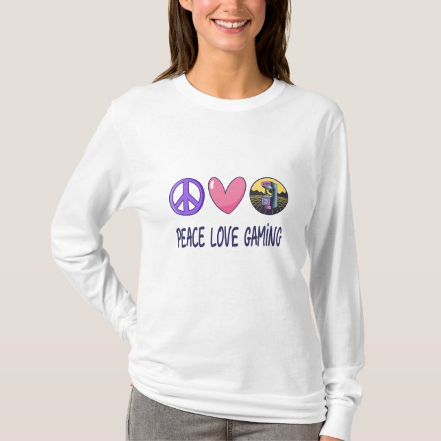 T-shirt Paix Amour Gaming (Devant)