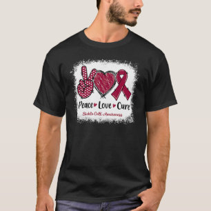 T-shirt Paix Amour Guérir Sensibilisation à la drépanocyto