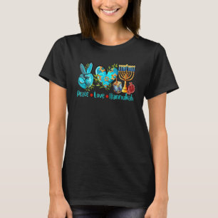 T-shirt Paix Amour Hanukkah Joyeux Chanukah Fêtes Juives