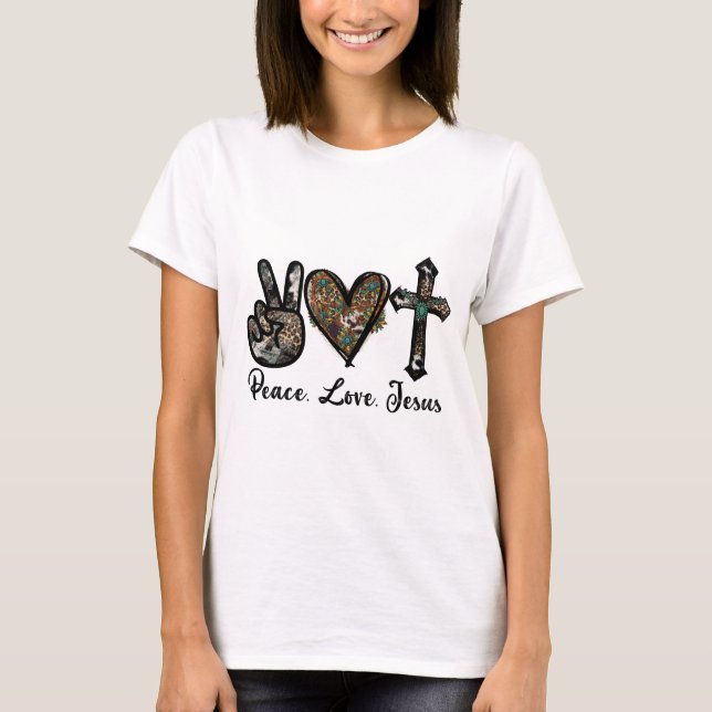 T-shirt Paix amour Jésus (Devant)