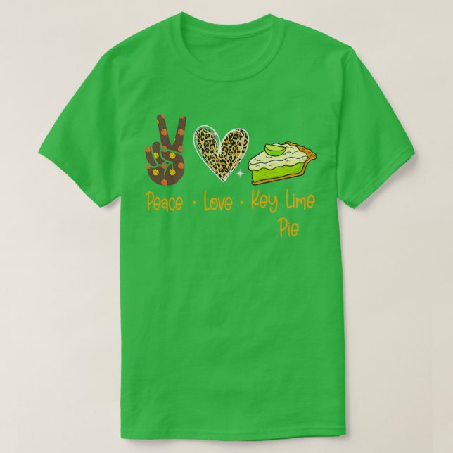 T-shirt Paix amour Key Lime Pie (Design devant)
