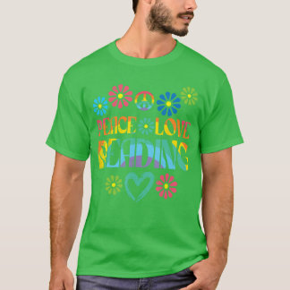 T-shirt Paix Amour Lectureie Teinture Amoureux des Livres