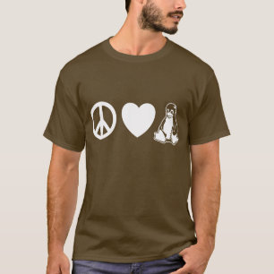 T-shirt Paix, amour, Linux