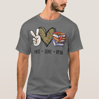 T-shirt Paix Amour Lire Livres Amoureux des Livres Adolesc