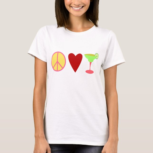 T-shirt Paix, amour, margarita (Devant)
