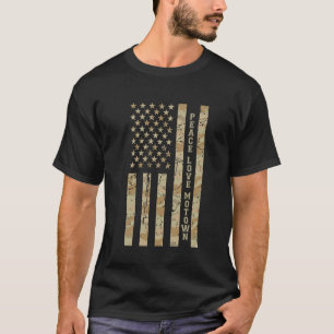 T-shirt Paix Amour Motown Amant Musique Détroit Désert Cam