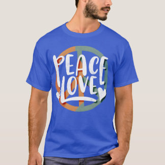 T-shirt Paix Amour Paix rétro