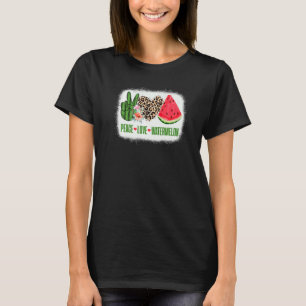 T-shirt Paix Amour Pastèque Fruits Tropicaux Vacances d'Ét