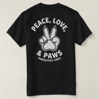 T-shirt Paix Amour & Pattes Vibes Positives Amateur de Chi