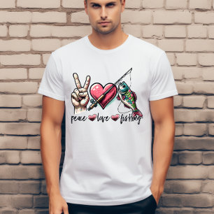 T-shirt Paix amour pêche