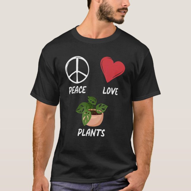 T-shirt Paix Amour Plante Paix Paix Pacifique Plante maîtr (Devant)