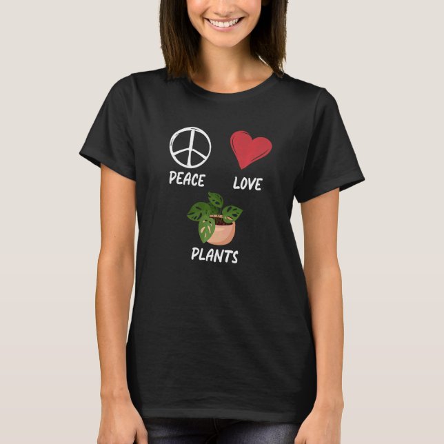 T-shirt Paix Amour Plante Paix Paix Pacifique Plante maîtr (Devant)