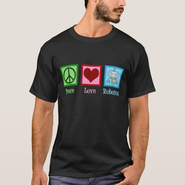 T-shirt Paix Amour Robotique (Devant)