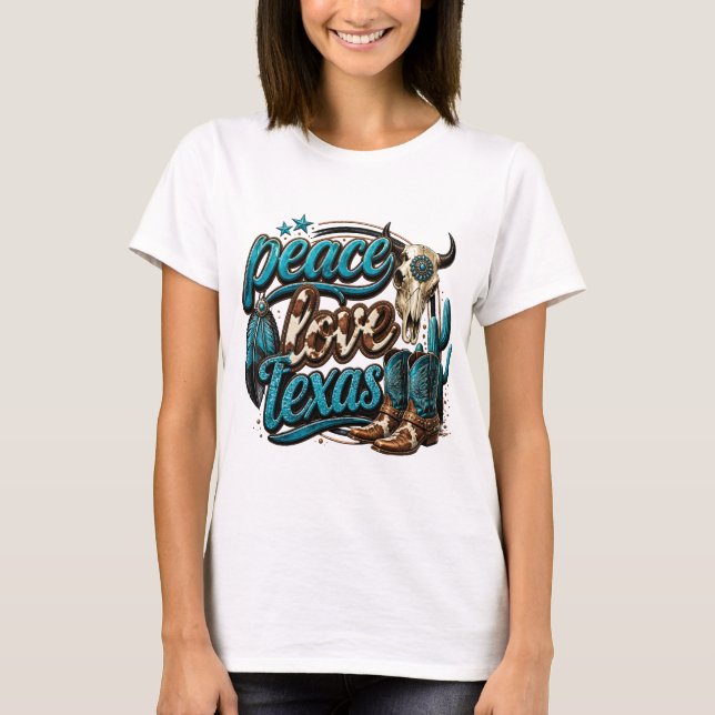T-shirt Paix Amour Texas (Devant)