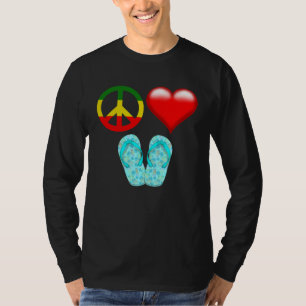 T-shirt Paix Amour Tongs