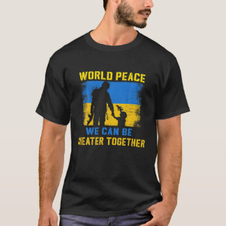 T-shirt Paix, Amour, Ukraine drapeau ukrainien Je me tiens