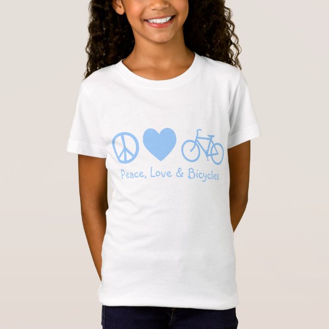 T-Shirt Paix, Amour & Vélos (Devant)