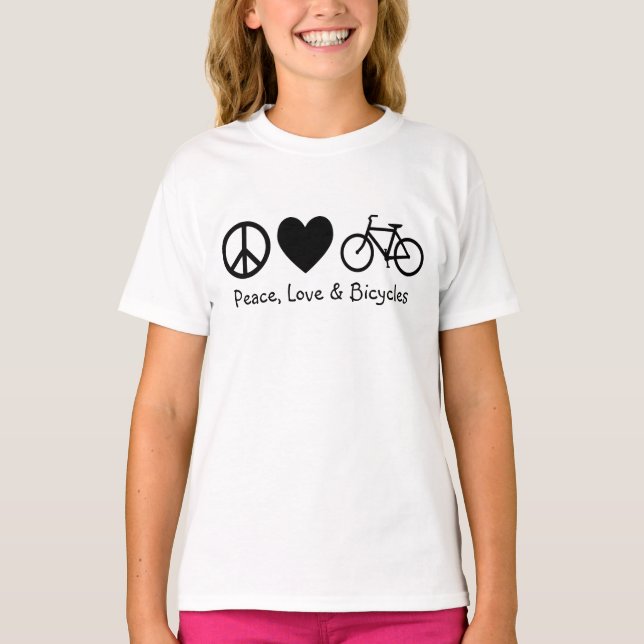 T-shirt Paix, Amour & Vélos (Devant)