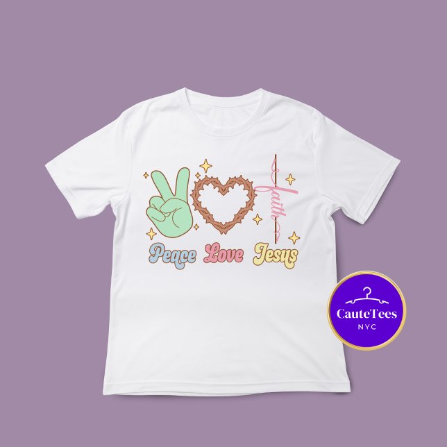 T-shirt Paix chrétienne super amour Jésus (Créateur téléchargé)