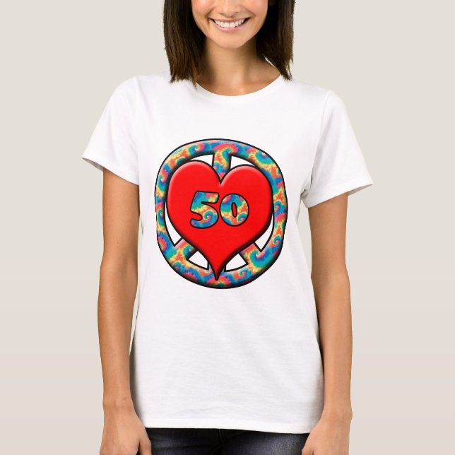 T-shirt Paix, coeur, 50 (Devant)