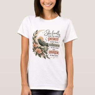 T-shirt Paix dans son cœur Magie dans ses yeux Bohème Flor