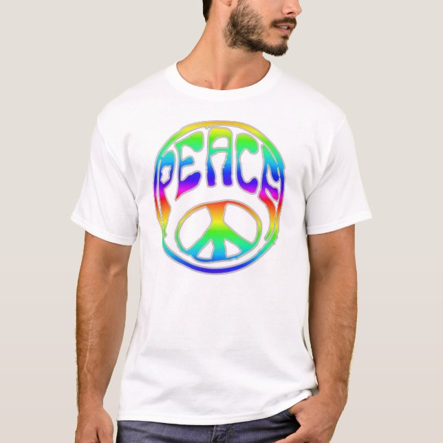 T-shirt Paix d'arc-en-ciel (Devant)
