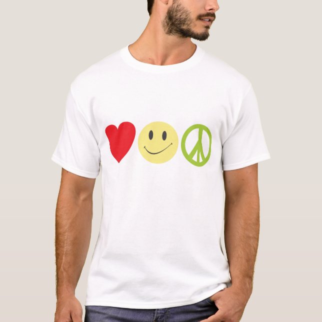 T-shirt Paix de bonheur d'amour (Devant)