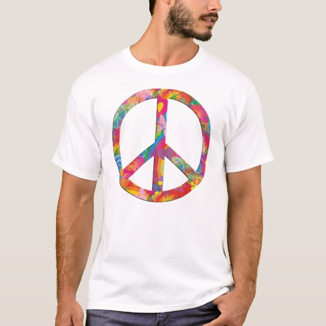 T-shirt Paix de l'énergie des fleurs (Devant)