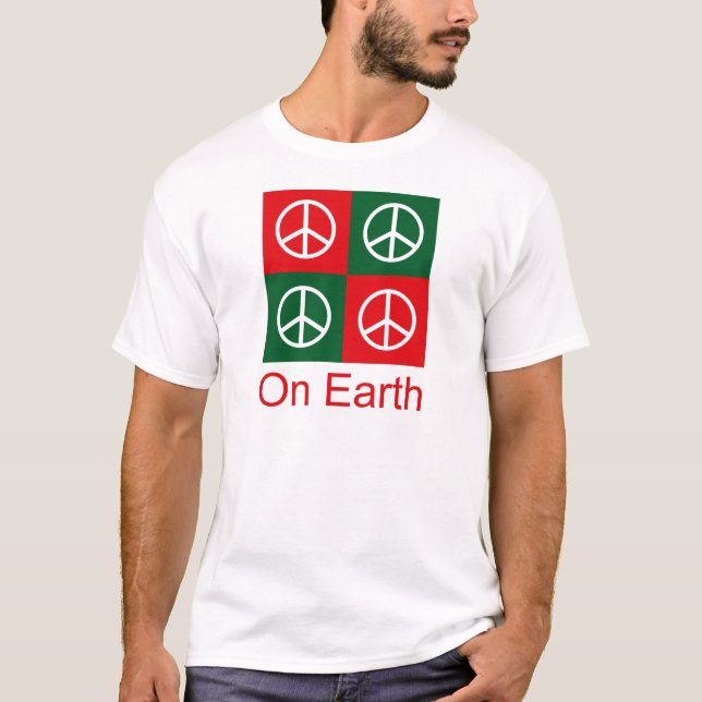 T-shirt PAIX de Noël d'art de bruit (Devant)