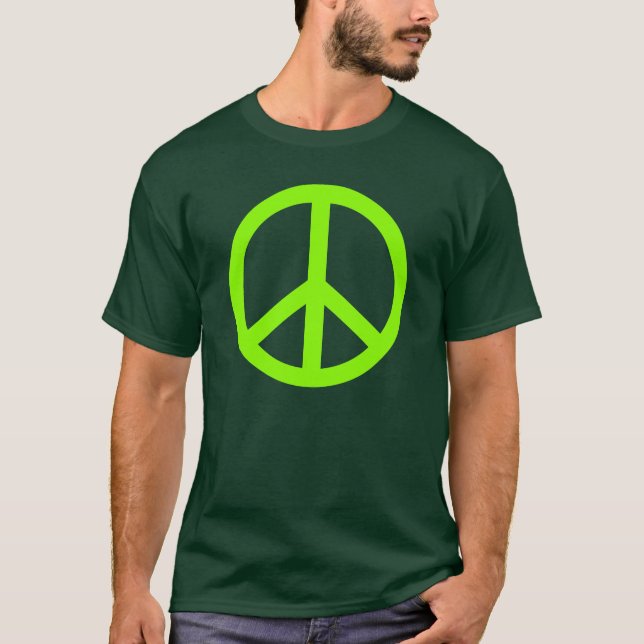 T-shirt Paix de vert de chaux (Devant)
