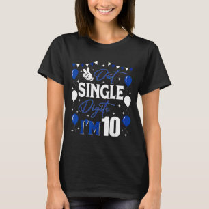T-shirt Paix dehors chiffres simples J'ai 10 ans 10e anniv