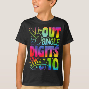 T-shirt Paix dehors simples chiffres Je suis 10 chiffres T